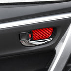4 PCS / Set Carbon Fiber Car Inner Door Bowl Decorative Sticker for Toyota Corolla 2014-2018,Left and Right Drive Universal, Inner Door Bowl