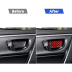 4 PCS / Set Carbon Fiber Car Inner Door Bowl Decorative Sticker for Toyota Corolla 2014-2018,Left and Right Drive Universal, Inner Door Bowl