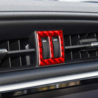 Carbon Fiber Car Central Air Outlet Switch Decorative Sticker for Toyota Corolla 2014-2018,Left and Right Drive Universal, Central Air Outlet Switch