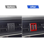 Carbon Fiber Car Central Air Outlet Switch Decorative Sticker for Toyota Corolla 2014-2018,Left and Right Drive Universal, Central Air Outlet Switch