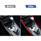 2 PCS / Set Carbon Fiber Car Gear Side Decorative Sticker for Toyota Corolla 2014-2018,Left Drive, Gear Side,Left Drive