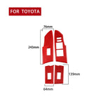 4 PCS / Set Carbon Fiber Car Lifting Decorative Sticker for Toyota Corolla 2014-2018,Left Drive, Lifting,Left Drive