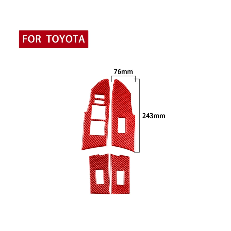 4 PCS / Set Carbon Fiber Car Lifting Decorative Sticker for Toyota Corolla 2014-2018,Right Drive, Lifting,Right Drive