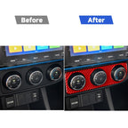Carbon Fiber Car Air Conditioner Switch Panel B Decorative Sticker for Toyota Corolla 2014-2018,Left Drive, Air Conditioner Switch Panel B,Left Drive