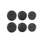 6 PCS / Set Carbon Fiber Car Seat Adjustment Button Panel Decorative Sticker for Mercedes-Benz B-Class 2019,Left and Right Drive Universal, Seat Adjustment Button Panel