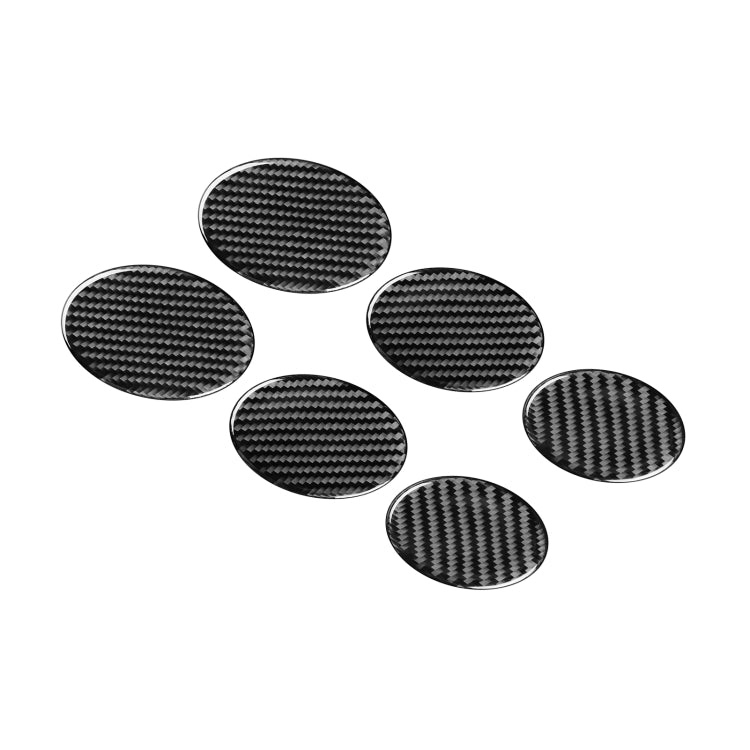 6 PCS / Set Carbon Fiber Car Seat Adjustment Button Panel Decorative Sticker for Mercedes-Benz B-Class 2019,Left and Right Drive Universal, Seat Adjustment Button Panel