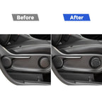 6 PCS / Set Carbon Fiber Car Seat Adjustment Button Panel Decorative Sticker for Mercedes-Benz B-Class 2019,Left and Right Drive Universal, Seat Adjustment Button Panel
