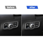 2 PCS / Set Carbon Fiber Car Headlight Switch Decorative Sticker for Mercedes-Benz B-Class 2019 / GLB 2020,Left and Right Drive Universal, Headlight Switch