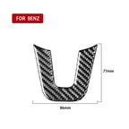 Carbon Fiber Car Steering Wheel U-shaped Decorative Sticker for Mercedes-Benz B-Class 2019 / GLB 2020,Left and Right Drive Universal, Steering Wheel U-shaped