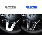 Carbon Fiber Car Steering Wheel U-shaped Decorative Sticker for Mercedes-Benz B-Class 2019 / GLB 2020,Left and Right Drive Universal, Steering Wheel U-shaped