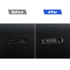 2 PCS / Set Carbon Fiber Car Glove Box Switch Decorative Sticker for Mercedes-Benz B-Class 2019 / GLB 2020,Left and Right Drive Universal, Glove Box Switch