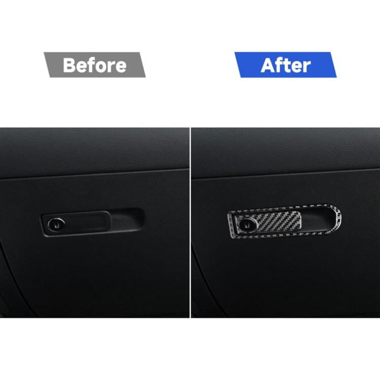 2 PCS / Set Carbon Fiber Car Glove Box Switch Decorative Sticker for Mercedes-Benz B-Class 2019 / GLB 2020,Left and Right Drive Universal, Glove Box Switch