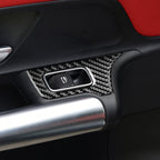 4 PCS / Set Carbon Fiber Car Glass Lift Switch Decorative Sticker for Mercedes-Benz B-Class 2019 / GLB 2020,Right Drive, Glass Lift Switch,Right Drive