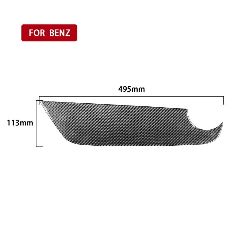 Carbon Fiber Car Co-pilot Control Panel Decorative Sticker for Mercedes-Benz B-Class 2019 / GLB 2020,Left Drive, Co-pilot Control Panel,Left Drive