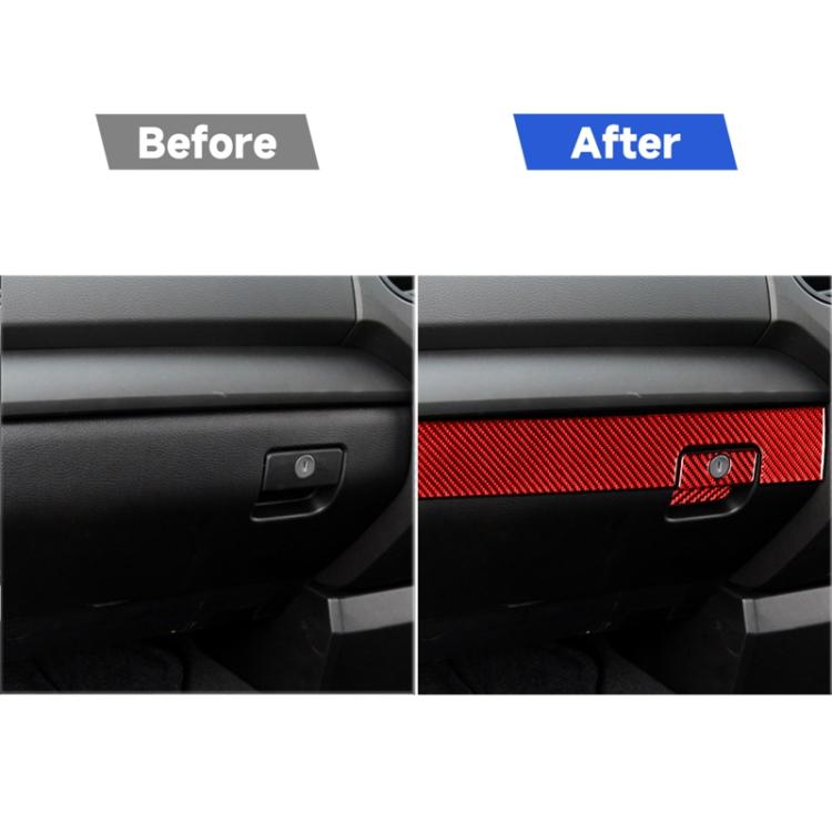 3 PCS / Set Carbon Fiber Car Co-pilot Glove Box Decorative Sticker for Toyota Tundra 2014-2018,Right Drive, Co-pilot Glove Box,Right Drive