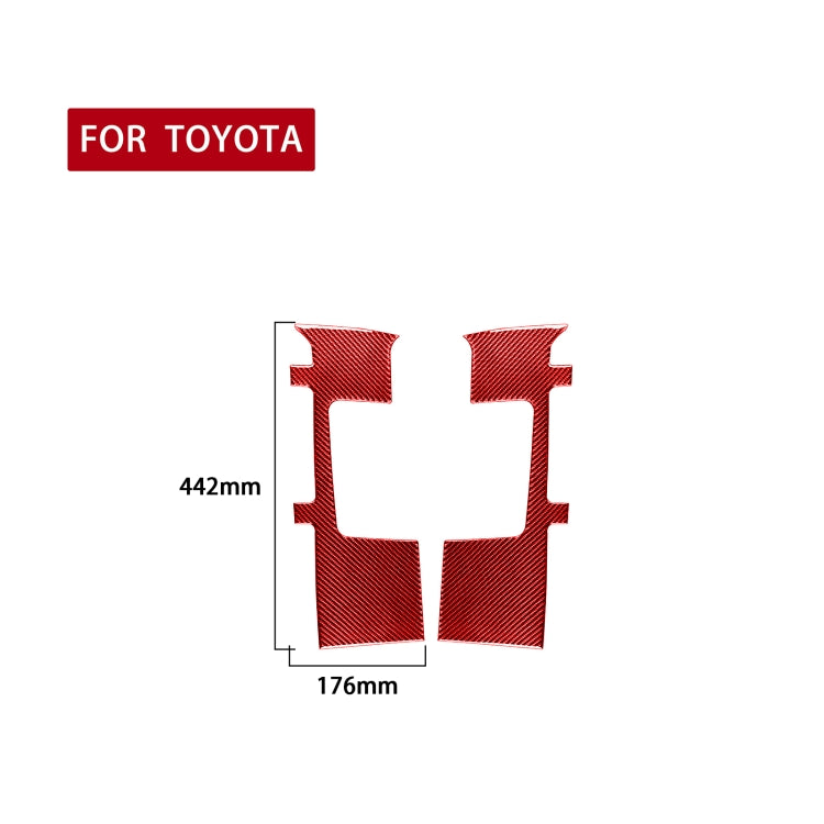 2 PCS / Set Carbon Fiber Car Seat Belt Panel Decorative Sticker for Toyota Tundra 2014-2018,Left and Right Drive Universal, Seat Belt Panel