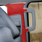 2 PCS / Set Carbon Fiber Car Seat Belt Panel Decorative Sticker for Toyota Tundra 2014-2018,Left and Right Drive Universal, Seat Belt Panel