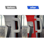 2 PCS / Set Carbon Fiber Car Seat Belt Panel Decorative Sticker for Toyota Tundra 2014-2018,Left and Right Drive Universal, Seat Belt Panel