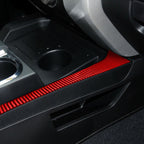 2 PCS / Set Carbon Fiber Car Central Control Gear Trim Decorative Sticker for Toyota Tundra 2014-2018,Left and Right Drive Universal, Central Control Gear Trim