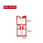 4 PCS / Set Carbon Fiber Car Door Inner Handle Decorative Sticker for Toyota Tundra 2014-2018,Left Drive, Door Inner Handle ,Left Drive