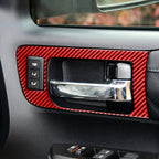 4 PCS / Set Carbon Fiber Car Door Inner Handle Decorative Sticker for Toyota Tundra 2014-2018,Right Drive, Door Inner Handle ,Right Drive