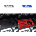 2 PCS / Set Carbon Fiber Car Central Control Storage Box Slot Mat Decorative Sticker for Toyota Tundra 2014-2018,Left and Right Drive Universal, Central Control Storage Box Slot Mat