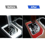 Carbon Fiber Car Gear Panel Decorative Sticker for Toyota Tundra 2014-2018,Left and Right Drive Universal, Gear Panel