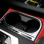 Carbon Fiber Car Cup Holder Frame Decorative Sticker for Toyota Tundra 2014-2018,Left Drive, Cup Holder Frame,Left Drive