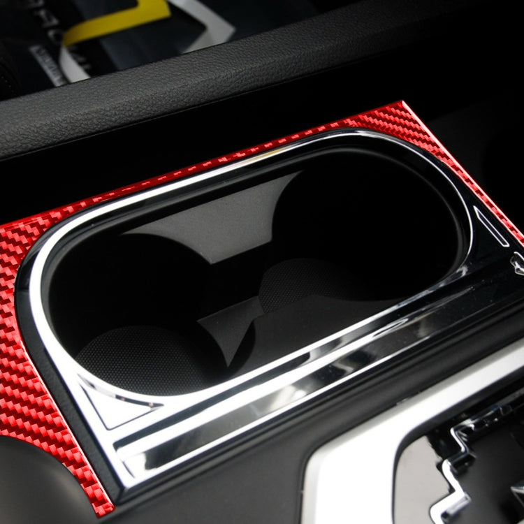 Carbon Fiber Car Cup Holder Frame Decorative Sticker for Toyota Tundra 2014-2018,Right Drive, Cup Holder Frame,Right Drive