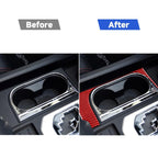 Carbon Fiber Car Cup Holder Frame Decorative Sticker for Toyota Tundra 2014-2018,Right Drive, Cup Holder Frame,Right Drive