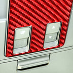 4 PCS / Set Carbon Fiber Car Front Row Reading Light Panel Decorative Sticker for Toyota Tundra 2014-2018,Left and Right Drive Universal, Front Row Reading Light Panel