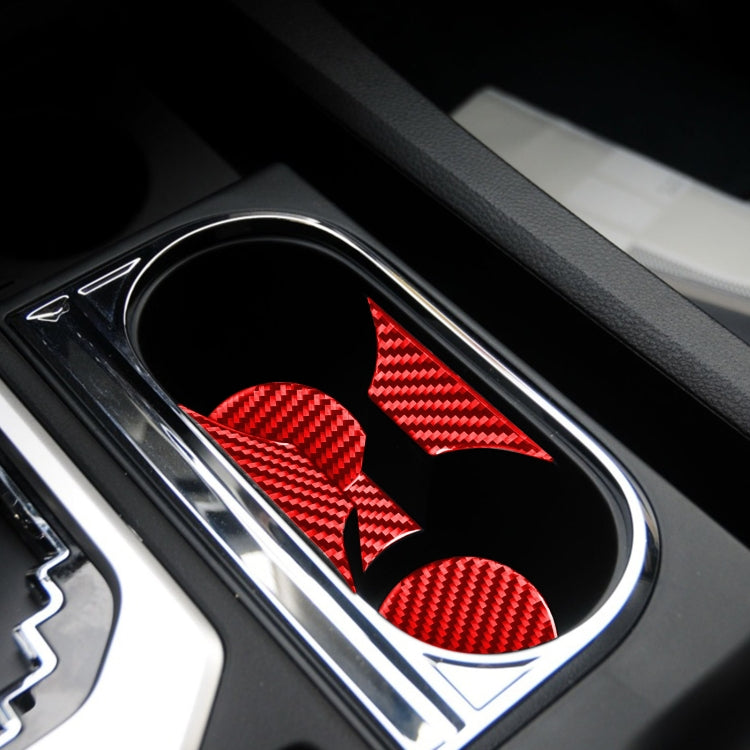 Carbon Fiber Car Central Control Cup Holder Panel Decorative Sticker for Toyota Tundra 2014-2018,Left and Right Drive Universal, Central Control Cup Holder Panel