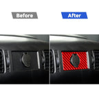 Carbon Fiber Car Rear Cigarette Lighter Switch Decorative Sticker for Toyota Tundra 2014-2018,Left and Right Drive Universal, Rear Cigarette Lighter Switch