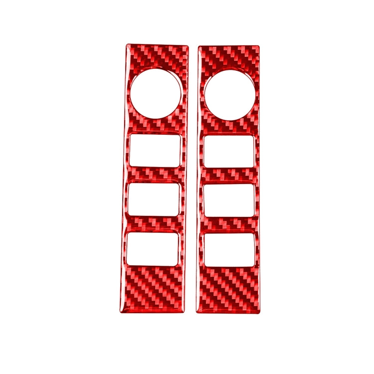 2 PCS / Set Carbon Fiber Car Central Control Volume Switch Decorative Sticker for Toyota Tundra 2014-2018,Left and Right Drive Universal, Central Control Volume Switch
