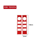 2 PCS / Set Carbon Fiber Car Central Control Volume Switch Decorative Sticker for Toyota Tundra 2014-2018,Left and Right Drive Universal, Central Control Volume Switch