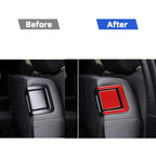 4 PCS / Set Carbon Fiber Car Rear Seat Adjustment Panel Decorative Sticker for Toyota Tundra 2014-2018,Left and Right Drive Universal, Rear Seat Adjustment Panel
