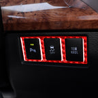 Carbon Fiber Car Mode Switch Decorative Sticker for Toyota Tundra 2014-2018,Left and Right Drive Universal, Mode Switch