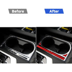 3 PCS / Set Carbon Fiber Car Central Control Cup Holder Decorative Sticker for Toyota Tundra 2014-2018,Left Drive, Central Control Cup Holder,Left Drive