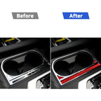 3 PCS / Set Carbon Fiber Car Central Control Cup Holder Decorative Sticker for Toyota Tundra 2014-2018,Right Drive, Central Control Cup Holder,Right Drive