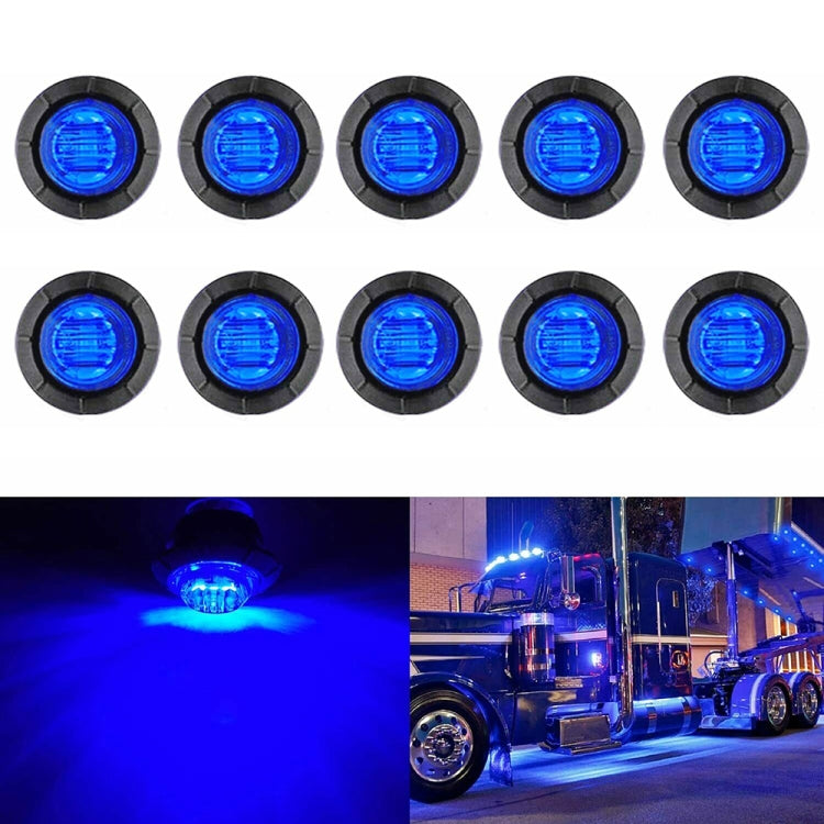 10 PCS MK-009 3/4 inch Car / Truck 3LEDs Side Marker Indicator Lights Bulb Lamp, MK-009(Red Light), MK-009(Green Light), MK-009(White Light), MK-009(Yellow Light), MK-009(Blue Light)