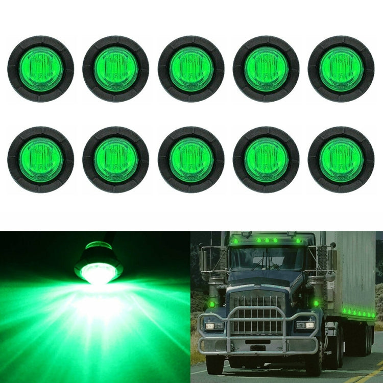 10 PCS MK-009 3/4 inch Car / Truck 3LEDs Side Marker Indicator Lights Bulb Lamp, MK-009(Red Light), MK-009(Green Light), MK-009(White Light), MK-009(Yellow Light), MK-009(Blue Light)