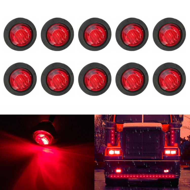 10 PCS MK-009 3/4 inch Car / Truck 3LEDs Side Marker Indicator Lights Bulb Lamp, MK-009(Red Light), MK-009(Green Light), MK-009(White Light), MK-009(Yellow Light), MK-009(Blue Light)