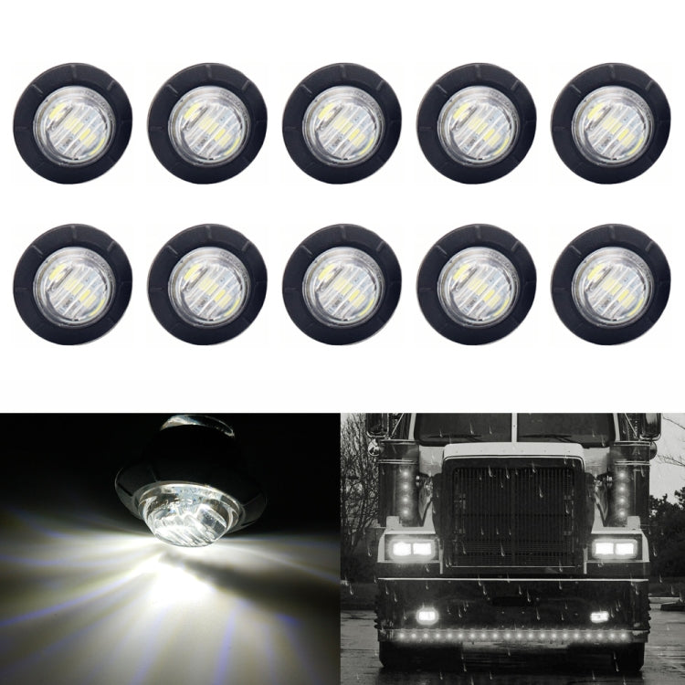 10 PCS MK-009 3/4 inch Car / Truck 3LEDs Side Marker Indicator Lights Bulb Lamp, MK-009(Red Light), MK-009(Green Light), MK-009(White Light), MK-009(Yellow Light), MK-009(Blue Light)