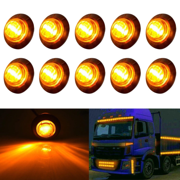 10 PCS MK-009 3/4 inch Car / Truck 3LEDs Side Marker Indicator Lights Bulb Lamp, MK-009(Red Light), MK-009(Green Light), MK-009(White Light), MK-009(Yellow Light), MK-009(Blue Light)