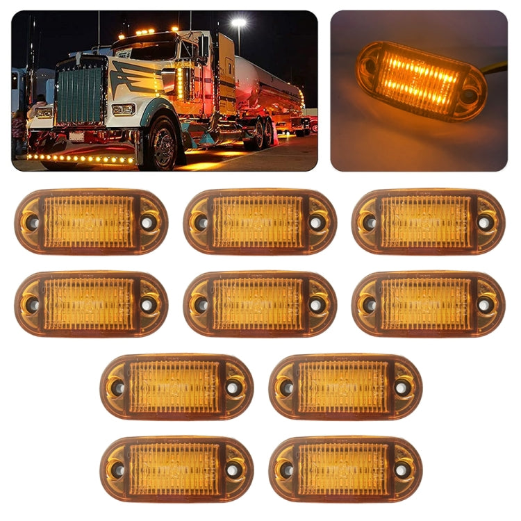 10 PCS MK-019 Car / Truck 6LEDs Side Marker Indicator Lights Bulb Lamp, MK-019 (Red Light), MK-019 (White Light), MK-019 (Yellow Light)