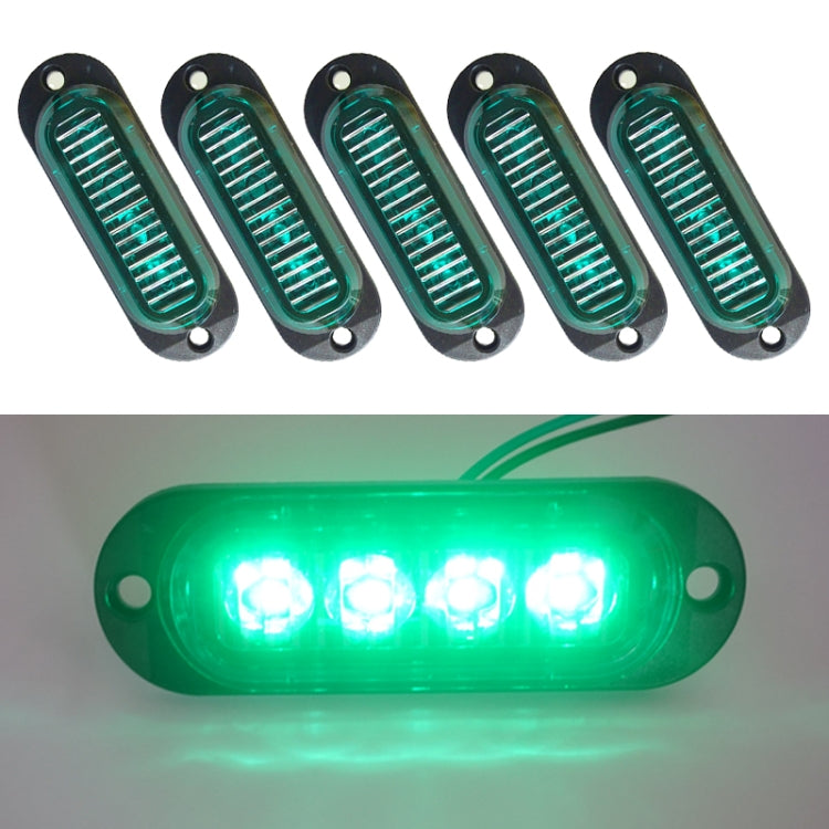 5 PCS MK-087 Car / Truck 4LEDs Side Marker Indicator Lights Bulb Lamp, MK-087(Green Light), MK-087(Red Light), MK-087(White Light), MK-087(Yellow Light), MK-087(Blue Light)