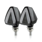 2 PCS KC018A Motorcycle Triangular V-shaped Two-color LED Brake Turn Signal Light, KC018A