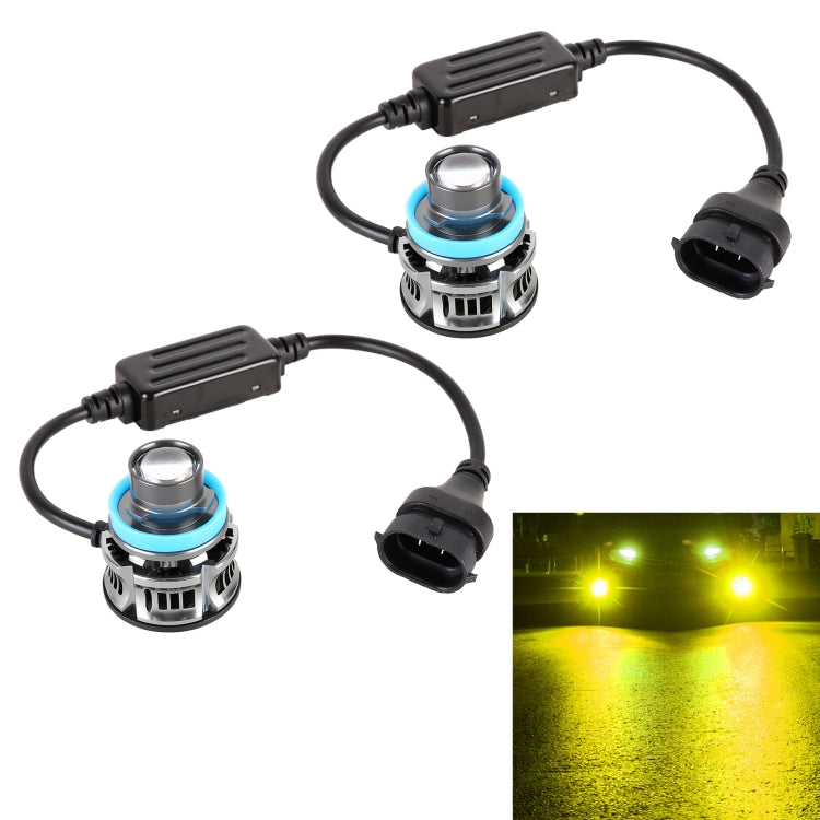 1 Pair H11 27W / DC12V Car Aluminum Alloy LED Headlight, H11 (Gold Light), H11 (Lime Green), H11 (White Light), H11 (Blue Light)