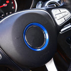 Car Steering Wheel Decorative Ring Cover for Mercedes-Benz,Inner Diameter: 5.6cm, 5.6cm (Blue), 5.6cm (Red), 5.6cm (Silver)
