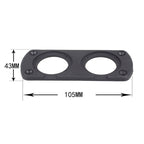 5 PCS 2-Hole Car Modified USB Charging Voltmeter Cigarette Lighter Panel, 2-Hole